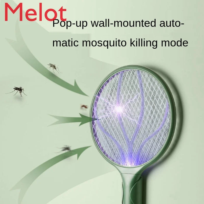 Luxury Electric Mosquito Swatter Rechargeable Household Powerful Mosquito Killing Lamp Two-in-One Mosquito Swatter Power Swatter