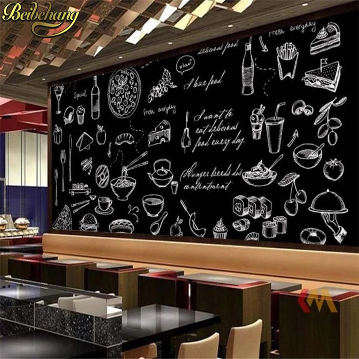 Custom photo 3D wallpaper mural beer Gourmet restaurant decoration background Roulade bread Store construction wall paper roll