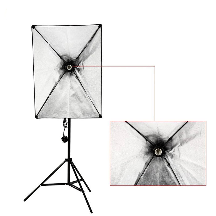 Photography Studio Softbox Light Stand Kit Continuous Lighting Lighting box 2pcs 50 x 70cm / 20inchx 28inch Reflector for Video