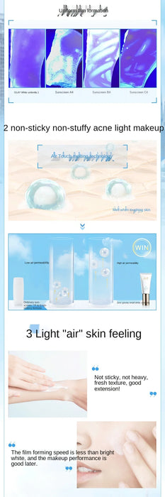 Ttolay Zero Gravity Small White Umbrella Water-Sensitive Sunscreen Refreshing Student Party Facial UV Protection