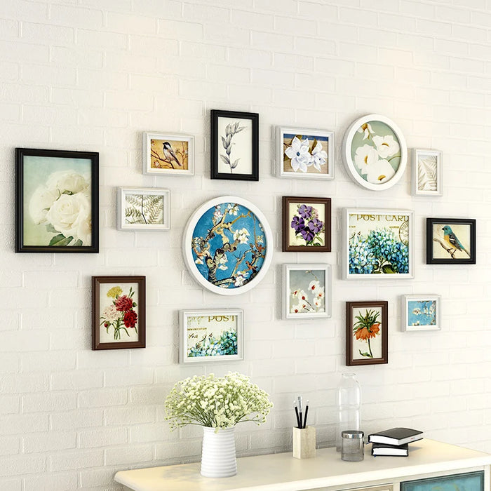 TT Small Photo Frame Printing Wall-Mounted Custom Photo Frame Decorative Creative Album Wall Punch-Free Frame Combination