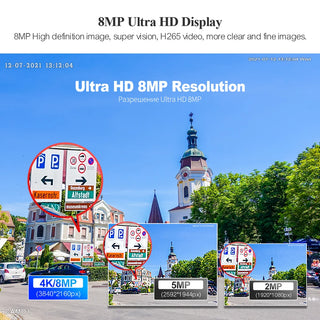Techage 8MP Security POE Camera Ultra HD 4K Smart AI Face Detection IP Camera P2P Audio Record Surveillance Color Night Vision
