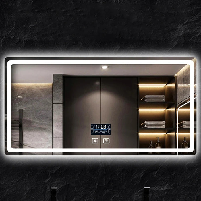 Led Mirror Makeup Bathroom Mirror Large Bath Frameless Cosmetic Bathroom Mirror Full Length Specchio Doccia Home Improvement L