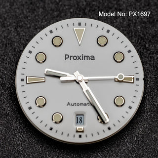 Proxima PX1697 39mm Men Watch White Enamel Dial Bubble Sapphire PT5000 SW200 Automatic Mechanical Vintage Watches 20Bar Luminous