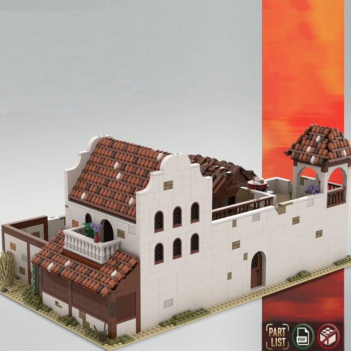 Brand New 3583 Pieces Moc Creation Expert Medieval Castle Model Old Town Mexico Villa Block Model Kit Birthday Gift Adults Toys