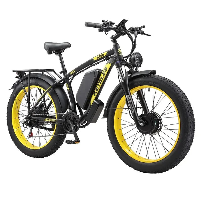 2000W K800 PRO Electric Bike Dual Motor 26 inch Fat Tire Bike 48V 23Ah  Mountain Ebike Removabel Battery Electric Bicycle