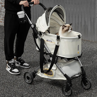 Hot sale High Quality Folding Four wheeled Travel Carrier Carriage Pet Stroller For Dogs And Cat Luxury folding for dog and cat