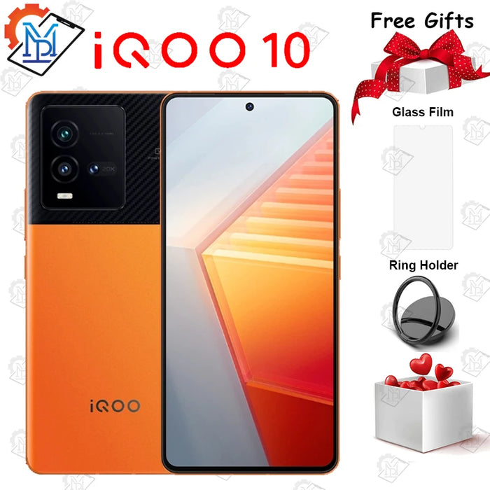 Original IQOO 10 5G Mobile Phone 6.78" AMOLED 120Hz Screen Snapdragon 8+ Gen 1 Android 12 4700mAh Fast Charging 120W Smartphone