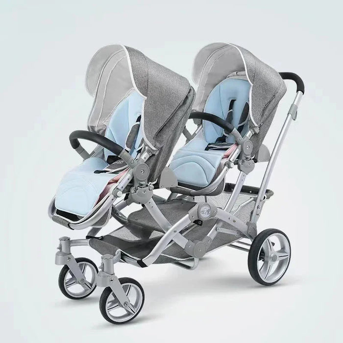 Twin baby stroller two-models can sit and lie light foldable newborn double stroller newborn stroller