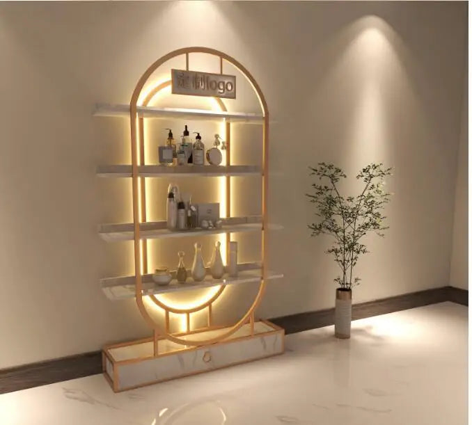 Cosmetics display cabinet beauty salon nail cabinet makeup skin care products floor to floor locker