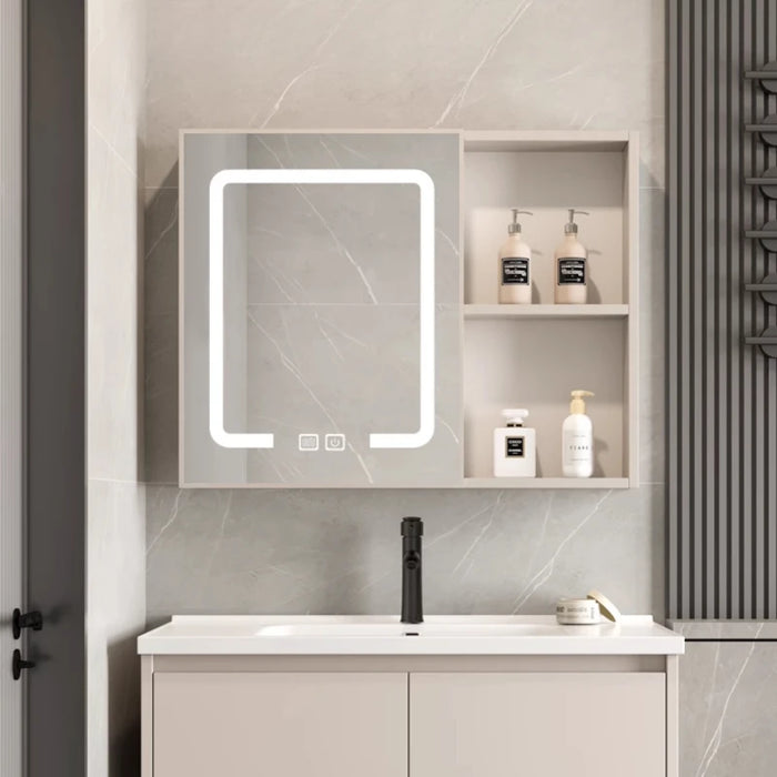 Closed Storage Toilet Cabinet Bathroom Wall Salon Station Corner Kit Mirrors Sink Luxury Washbasin Shelf Mdf Storage Cabinet