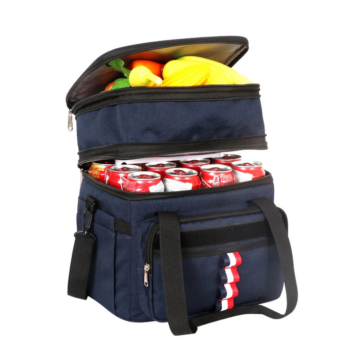 DENUONISS Outdoor Leak-Proof Refrigerated Cooler Bag Portable Ice Backpack Lunch Bag Fruit Knapsack Can Hold 36 Cans Of Beer