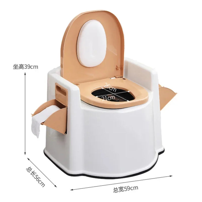 All-in-one Elderly Sitting Toilet Mobile Anti-slip Toilet Pregnant Women Chair Indoor Deodorant Portable Bathroom Seat