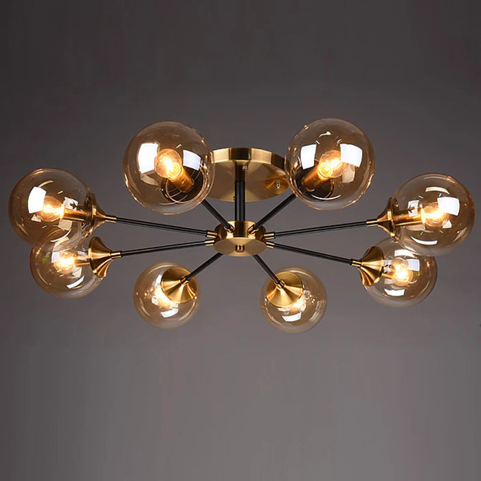 Postmodern LED chandelier ceiling Glass ball lamps Nordic hanging lights bedroom living room  restaurant lighting fixtures