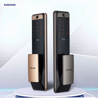 Samsung WIFI smart lock for home doors fingerprint password keyless push pull digital lock SHP-P72 silver gold color