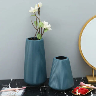 Morandi Plastic Vase Living Room Decoration Ornaments Modern Origami Plastic Vases for Flower Arrangements Home Decoration