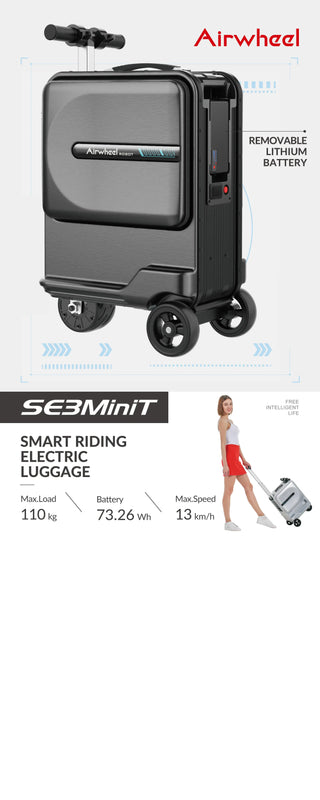 Airwheel digital scooter with usb charger mini scooter suitcase 20inch light weight foldable scooter