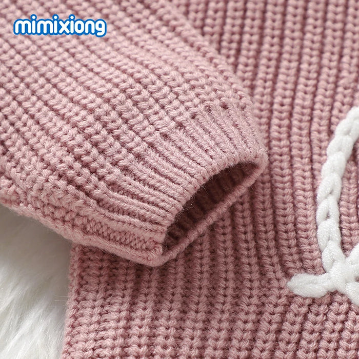 Baby Girls Sweater Knitted Newborn Boys Casual Crew Neck Long Sleeve Pullovers Jumpers Spring Autumn Infant Unisex Knitwear 1-3Y