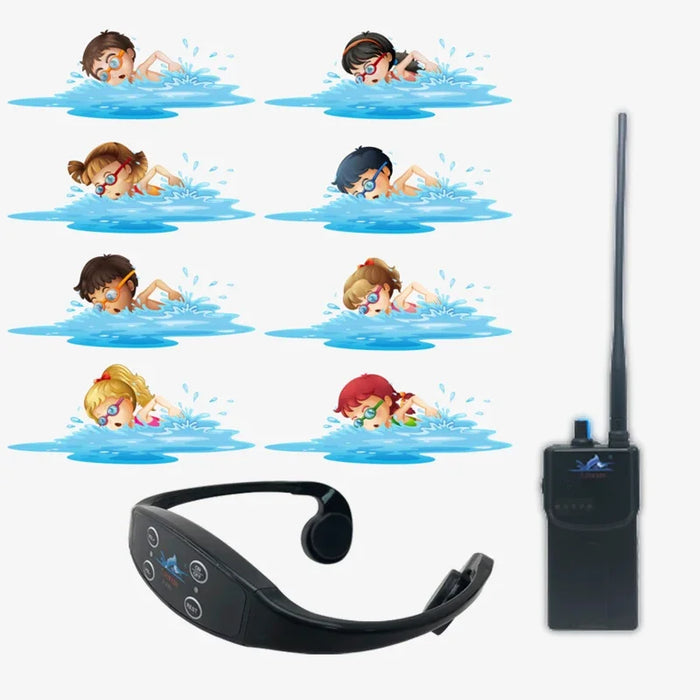 Open Water Triathlon Training Swimming Communication 1 Wireless FM Transmitter Radio 1 Headphone Bone Conduction Earphone