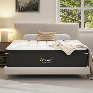 Full Size Mattress, 12 Inch Full Mattress in a Box, Hybrid Mattress Full Size with Memory Foam and Pocket Springs