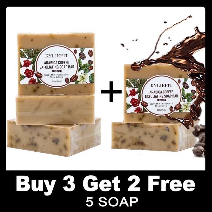 KYLIEFIT Arabica Coffee Brightening Soap, Deep Cleaning, Smooth, Exfoliating Skin, For All Skin Types