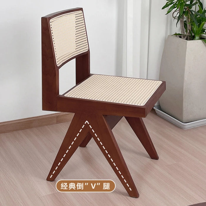 Wooden Vanity Dining Chairs Nordic Rattan Modern Ergonomic Dining Chairs Living Room Desk Stuhl Silla Comedor Kitchen Furniture