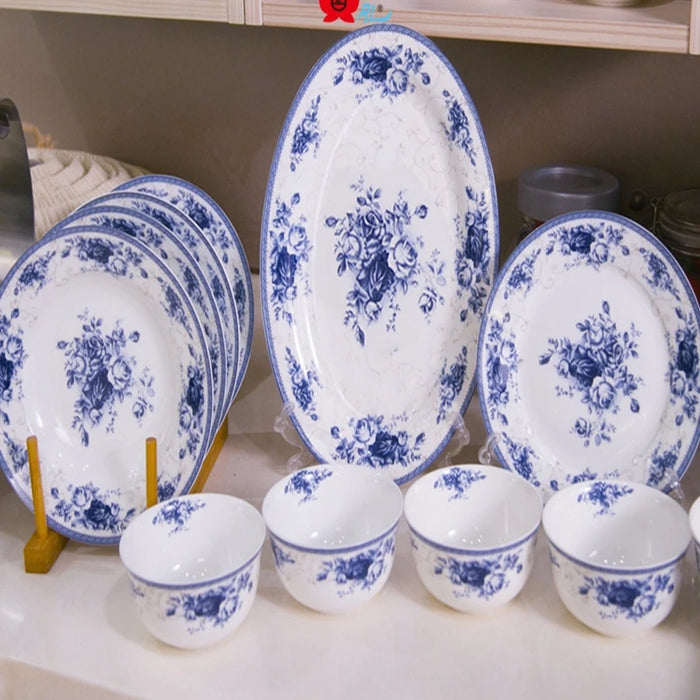 Dinnerware Sets Chinese household porcelain dishes set  56 pieces