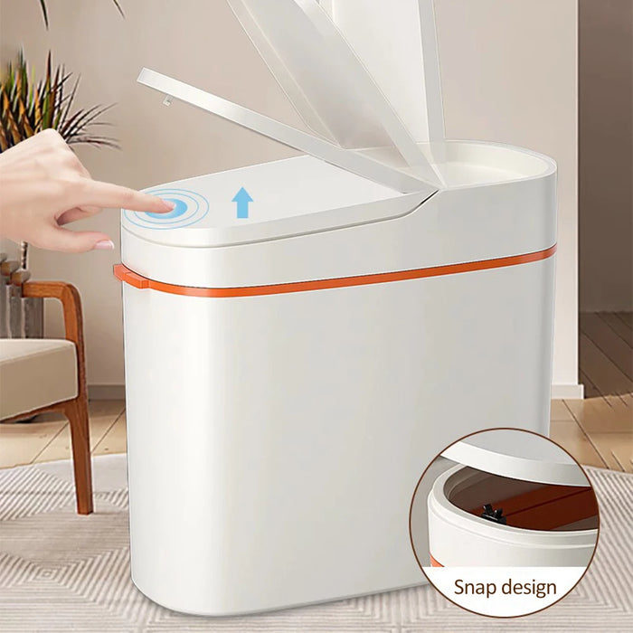 13/15L Storage Wastbasket Toilet Press Trash Can with Lid Bathroom  Narrow Garbage Can Recycle Bin Living Room Dustbin Waste Bin