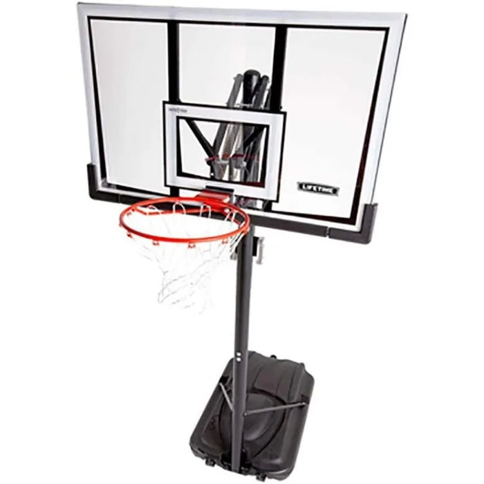 90061 Portable Basketball System, 52 Inch Shatterproof Backboard,Black