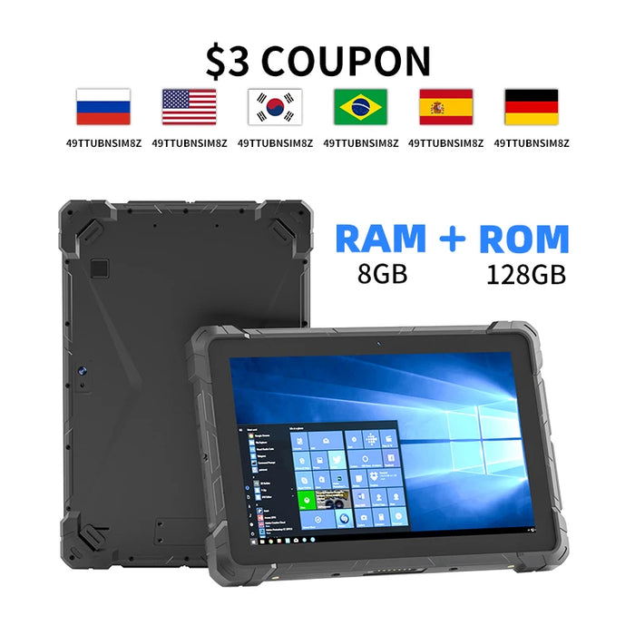 HIGOLE F7G Mini PC Tablet Industrial Rugged Tablet Windows 10 Pro Pad Touch Screen Display Intel N4120 WIFI 8+128G Mini Computer