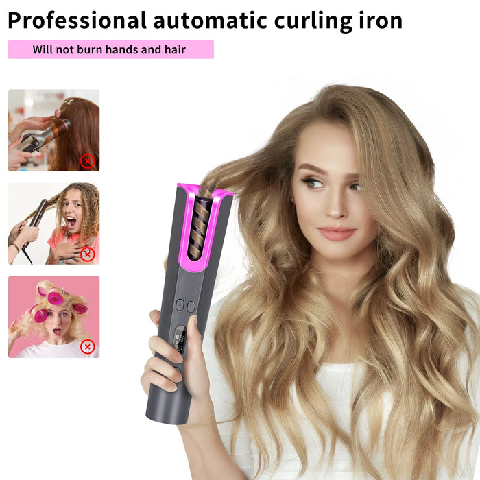 Hot Sell Portable Wireless Electric Hair Curling Iron Best Quality Rechargeable Cordless Magic Automatic Hair Curler