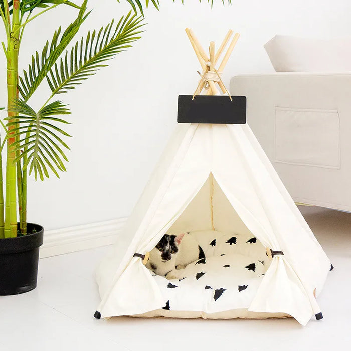 Amazon Hot Sale Folding Bed Sofa Wood Teepee Portable Dog Tent Pet Beds & Accessories for Dogs