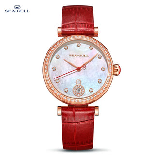 Seagull Women Mechanical Watch Fashion Flow Color Fritillary Sapphire Crystal Wristwatch For Ladies reloj mujer 6140L