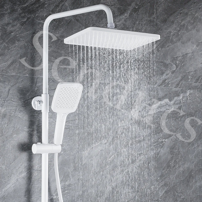 Piano Thermostatic Digital Shower System 12 Inch Shower Head Copper Bathtub Faucet Hot Cold Piano Digital Bathroom Shower Set