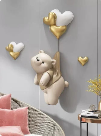 Elf Rabbit Energy Bear 3D 3D relief wall decoration wall decoration pendant bedroom room wall decoration