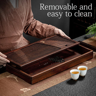 Wood Tea Tea Tray With Water Torage Drainage Tank Puer Tea Table Saucer Drawer Tray For Ceremony Teaware Tool