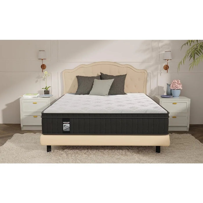 Full Mattress, 10 Inch Hybrid Mattress, Gel Memory Foam and Pocket Spring Full Bed Mattress in a Box, Medium Feel, Cooler Sleep