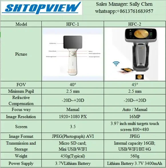 Ophthalmic Auto Focus Handheld Digital Fundus Camera HFC-2 wiht good price