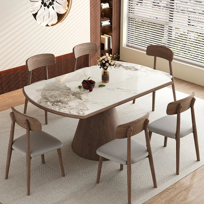 Kitchen Table Dining Room Wooden Modern Rooms Reception Tables Extendable Service Oval Wood Multifunction Mesa Home Furniture