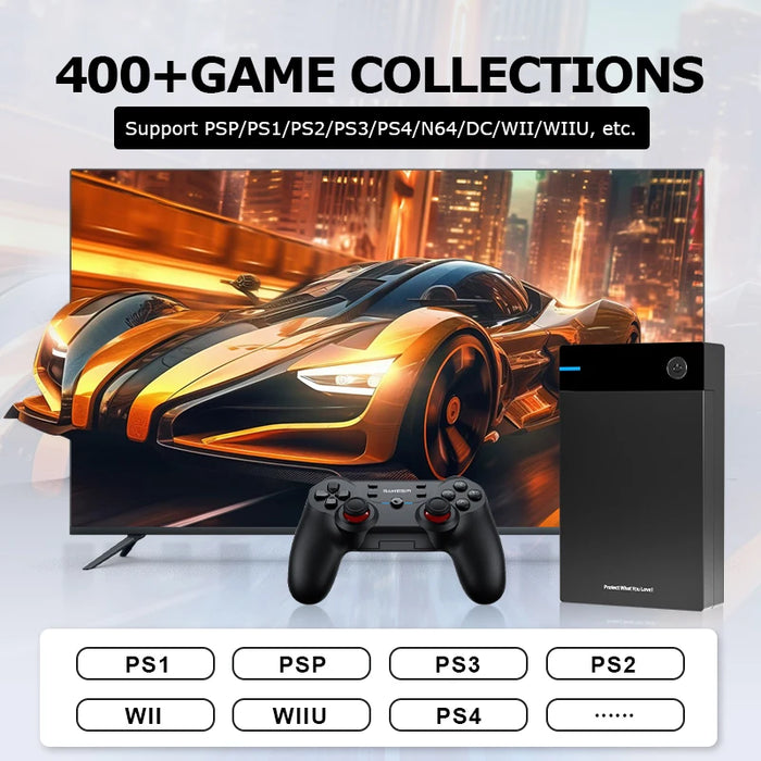 New Video Game Console Hyperspin Gaming HDD With 40000+ Retro Games For PS4/PS3/PS2/DC/SS/MAME/WII/WIIU Portable HDD PC/Laptop