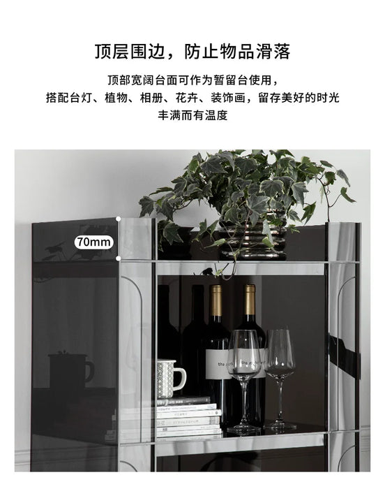 Luxury shelf Acrylic living room wine shelf storage display shelf Modern simple bedroom multi-layer floor bookshelf