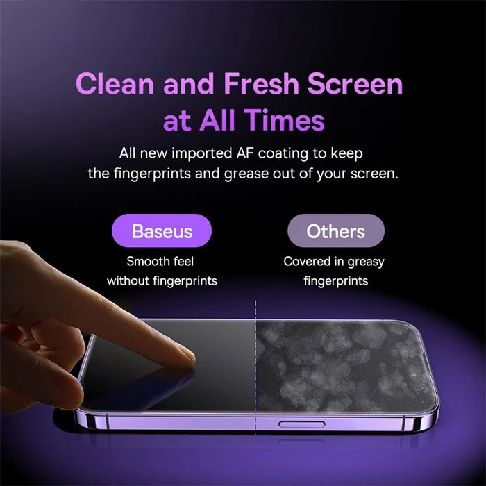 Baseus Tempered Glass For iPhone 14 13 12 11 Pro Max XR XS Screen Protector For iPhone 14 Pro Glass Full Cover Screen Protectors