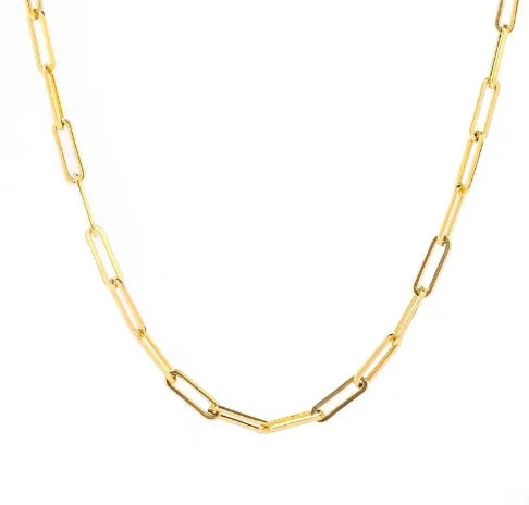 18k real gold necklace fine gold chain necklaces 45cm about 0.75g au750 jewelry accessories long O shape chains