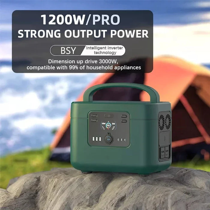 Eu Stock! 1200W 1050wh MPPT Control 220v solar portable power station with solar panel