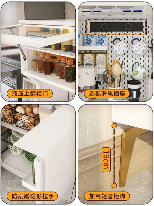 Sideboard, multi-functional locker, pantry cabinet, household steel integrated wall high cabinet