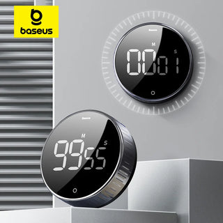 Baseus Magnetic Kitchen Timer Digital Timer Manual Countdown Alarm Clock Mechanical Cooking Timer Cooking Shower Study Stopwatch