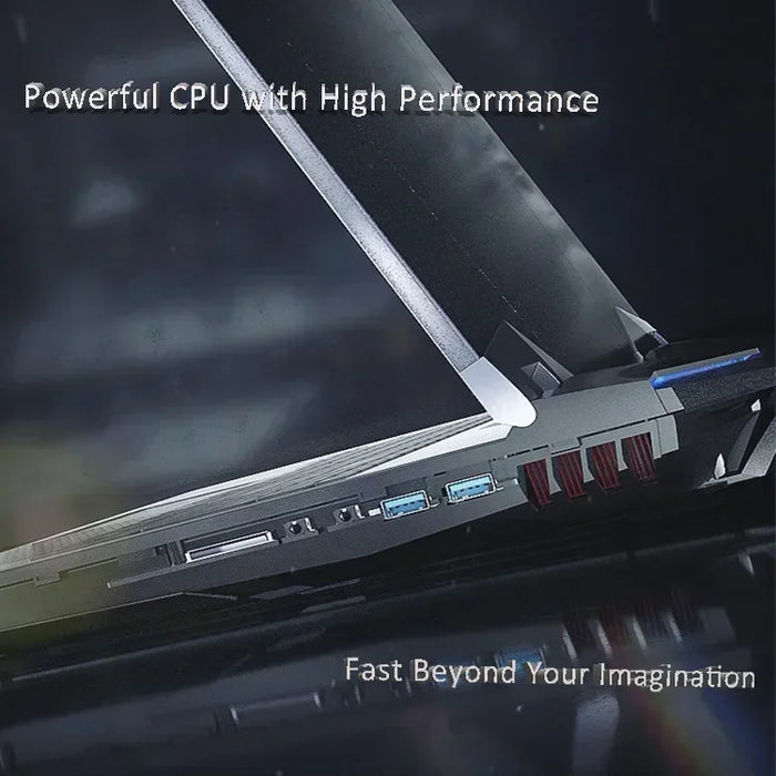 Extremely high-speed powerful CPU Discrete graphics 17.3 inch gaming RGB strip laptops with great heat dissipation