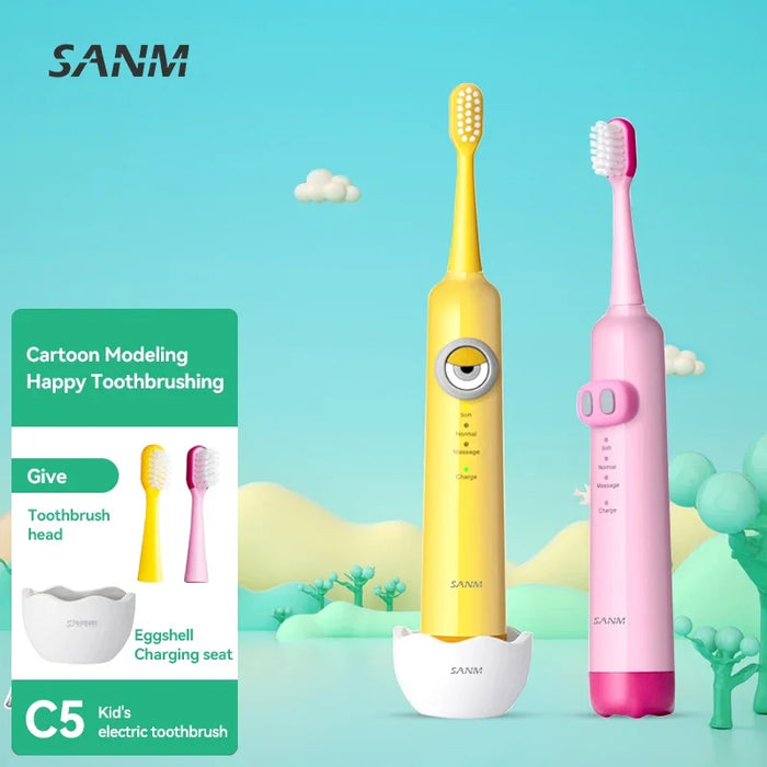 New inventory cheap price children's electric toothbrush pink cleaning teeth