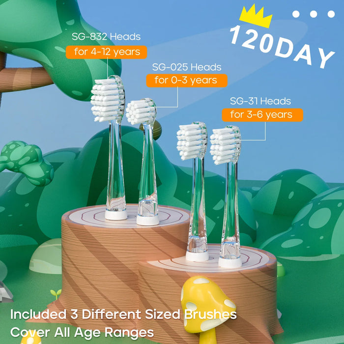 Animal LED Smart Timer Gentle Vibration Soft Teeth Brushing Sets Silicone Sonic Kids Children Electric Toothbrush