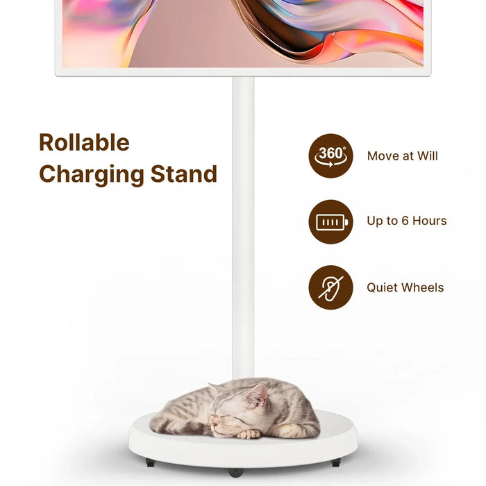 2024 New StandbyME32 inch Floor standing Intelligent Touch Screen Android System/Mobile TV/Home/8+128GB/AI Voice Remote Control